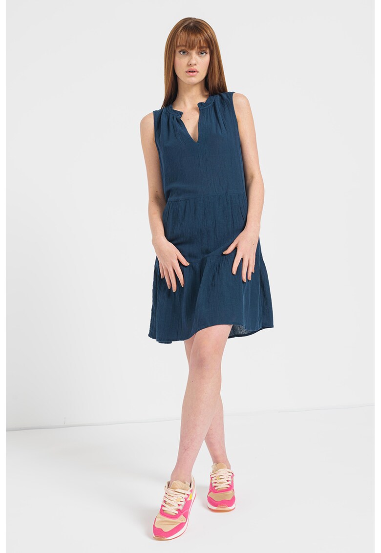 Rochie de bumbac cu imprimeu - fara maneci