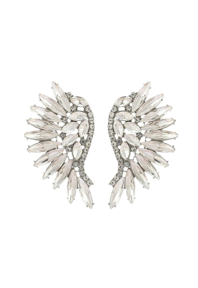 Cercei argintii - forma de aripi - cu pietre - Evamaria C10 -