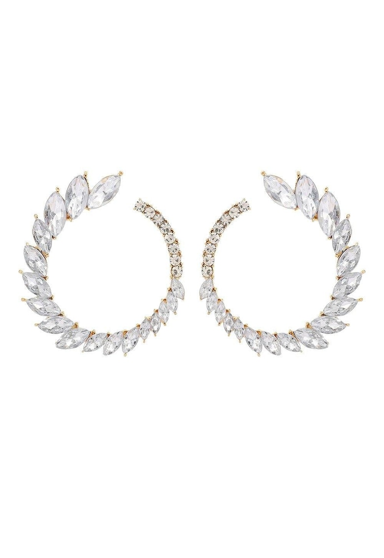 Cercei aurii - rotunzi - cu pietre - Erina C7 -