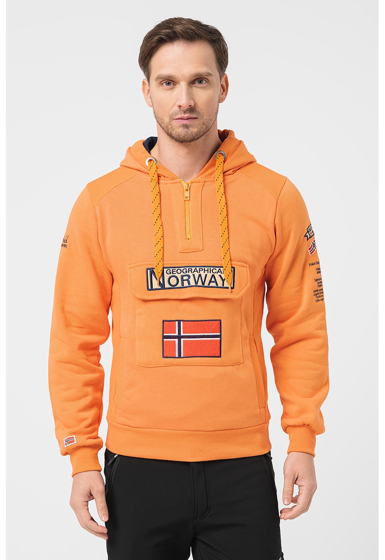 Hanorac cu snur si logo brodat Gymclass