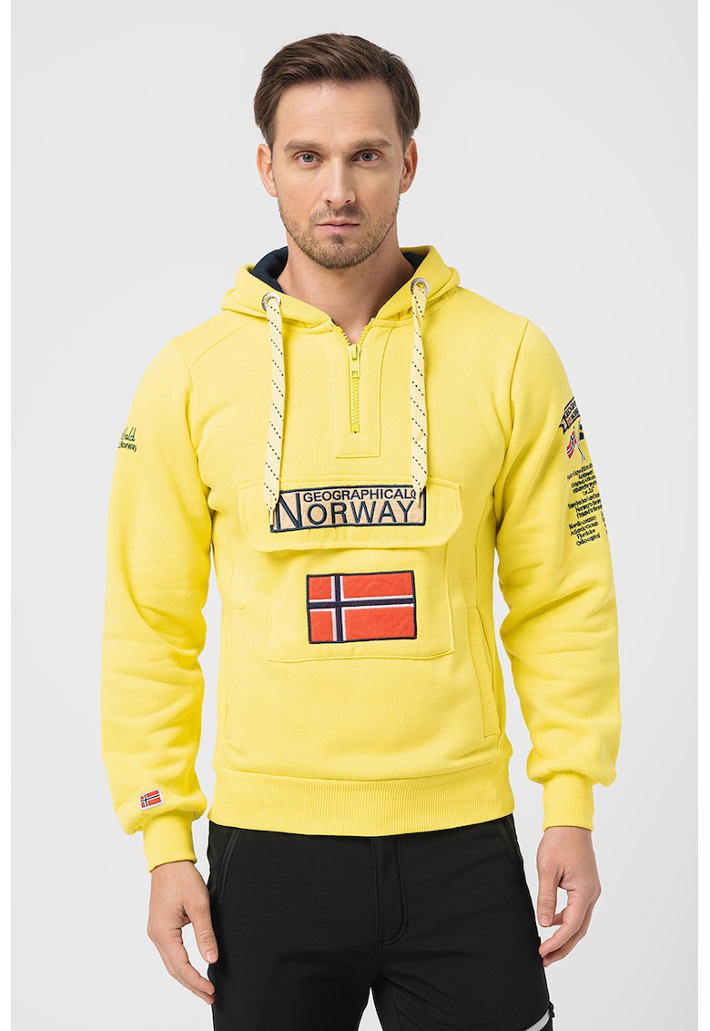 Hanorac cu snur si logo brodat Gymclass