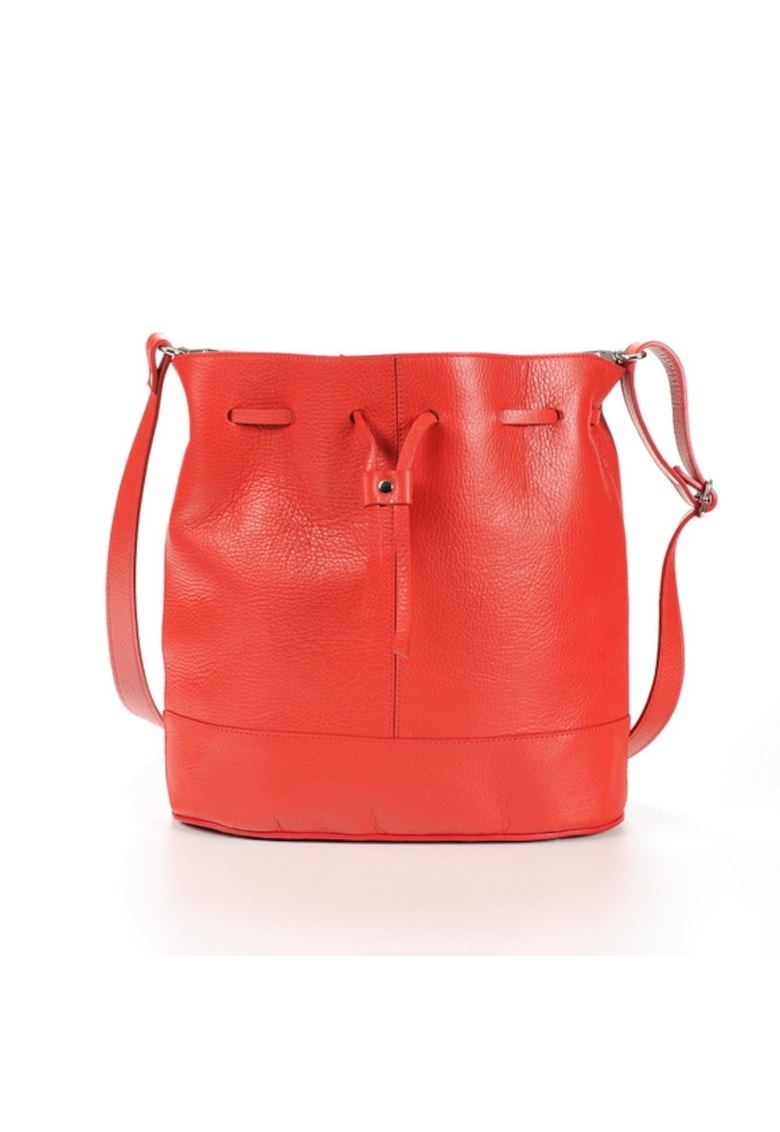 Geanta dama piele - Saculet mic - rosu - 30x12x30 cm