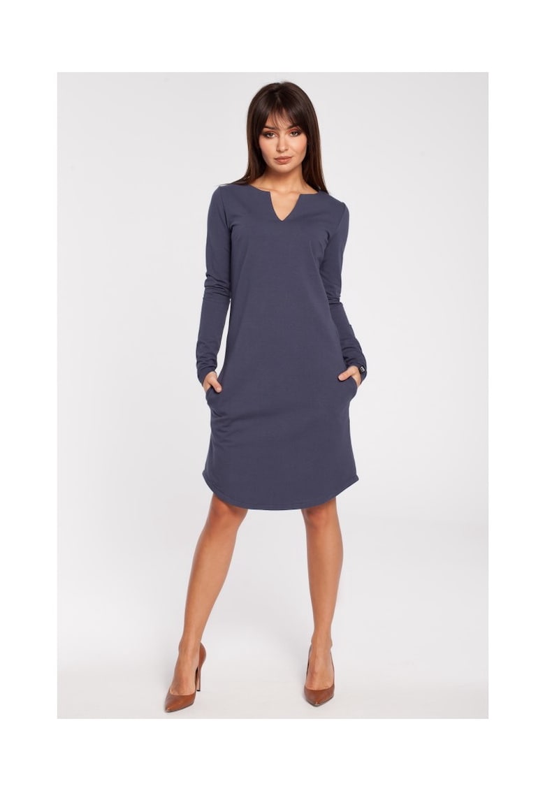 Rochie - Bumbac - Elastan - Negru