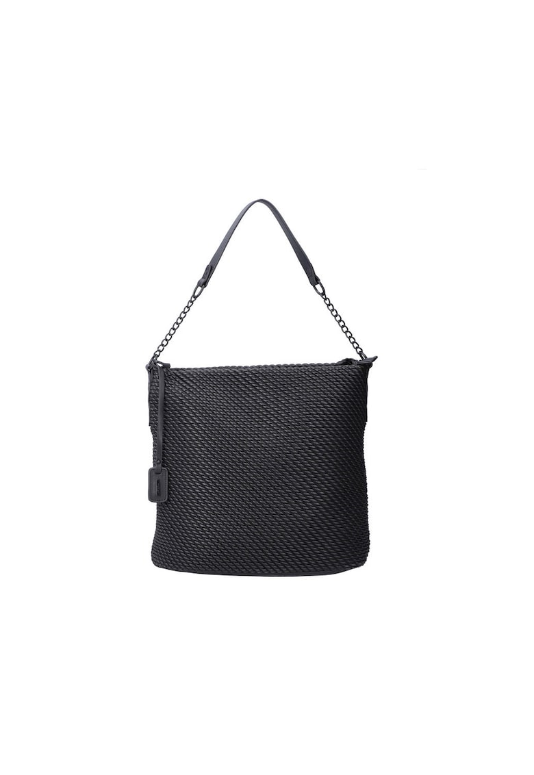 Geanta dama - H1331-00-Negru - casual - piele ecologica - negru - 36 x 26 x 8 cm