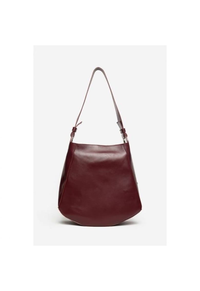 Geanta dama piele - Sabina - visiniu - 32x12x32 cm