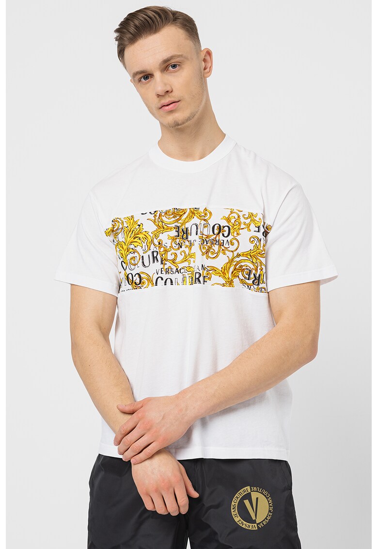 Versace Jeans Couture Памучна тениска на лога за Мъже Versace Jeans Couture Памучна тениска на лога за Мъже