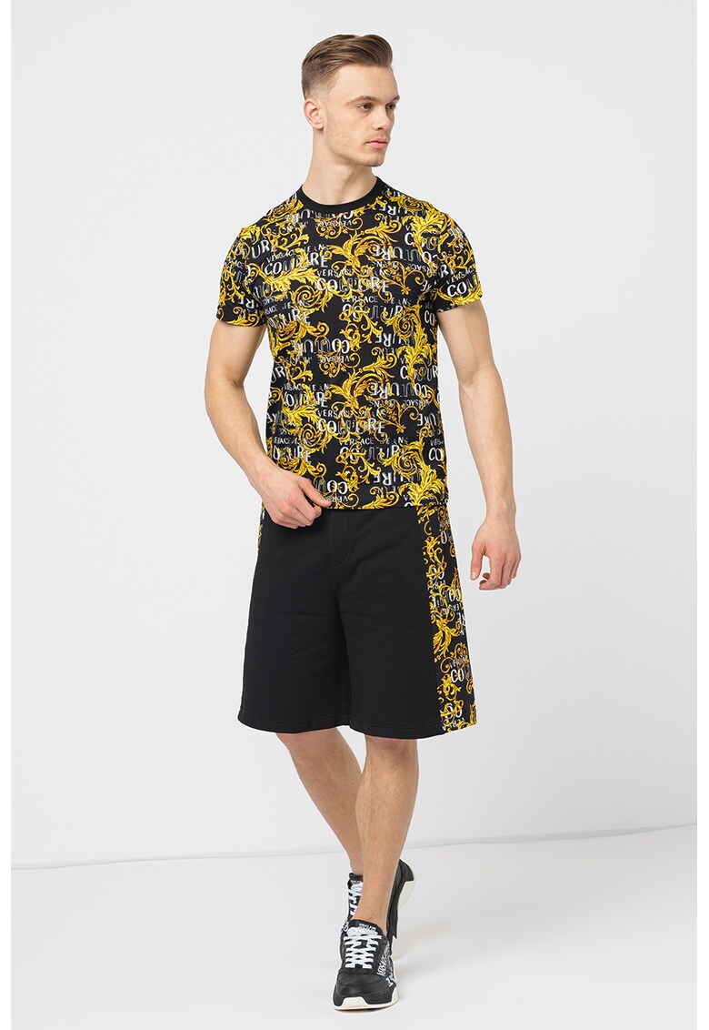 Versace Jeans Couture Тениска на лога с овално деколте за Мъже Versace Jeans Couture Тениска на лога с овално деколте за Мъже