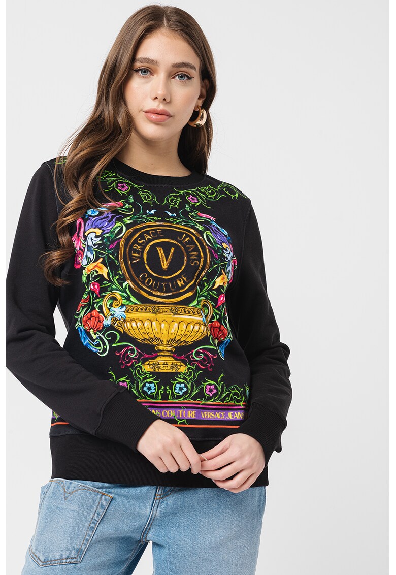 Versace Jeans Couture Суитшърт с овално деколте и щампа за Жени Versace Jeans Couture Суитшърт с овално деколте и щампа за Жени