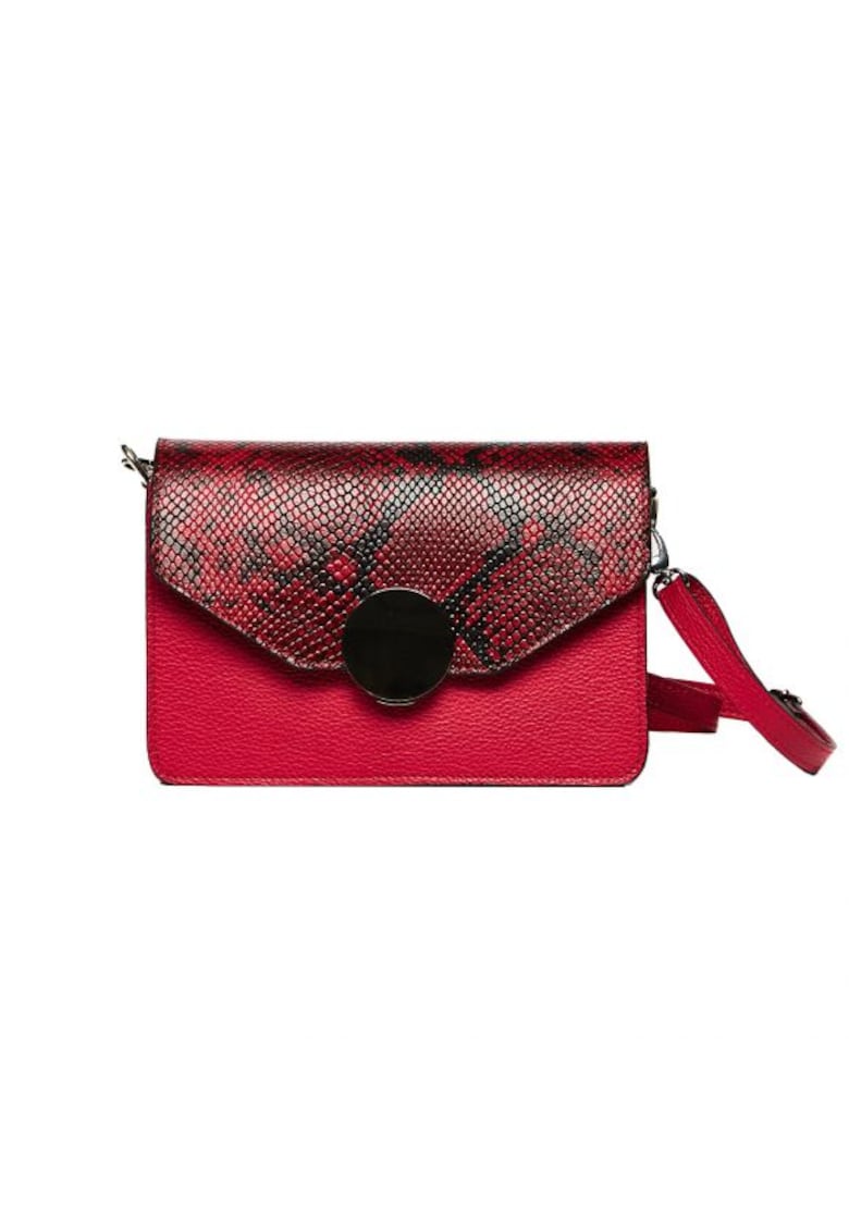 Geanta dama piele - Carmen - fuxia -22x10x15 cm