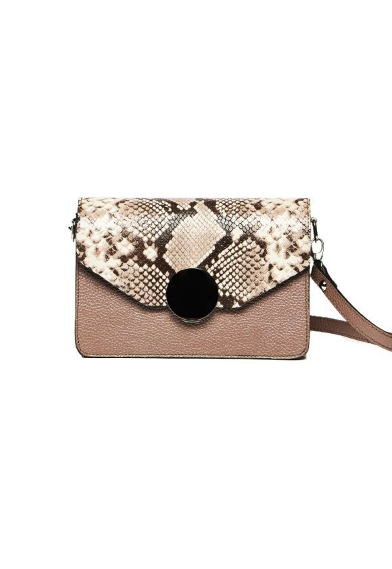 Geanta dama piele - Carmen - grej - 22x10x15 cm