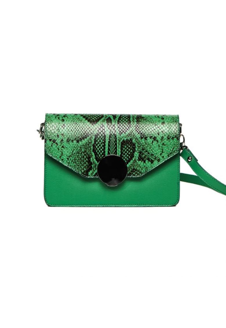 Geanta dama piele - Carmen - verde - 22x10x15 cm