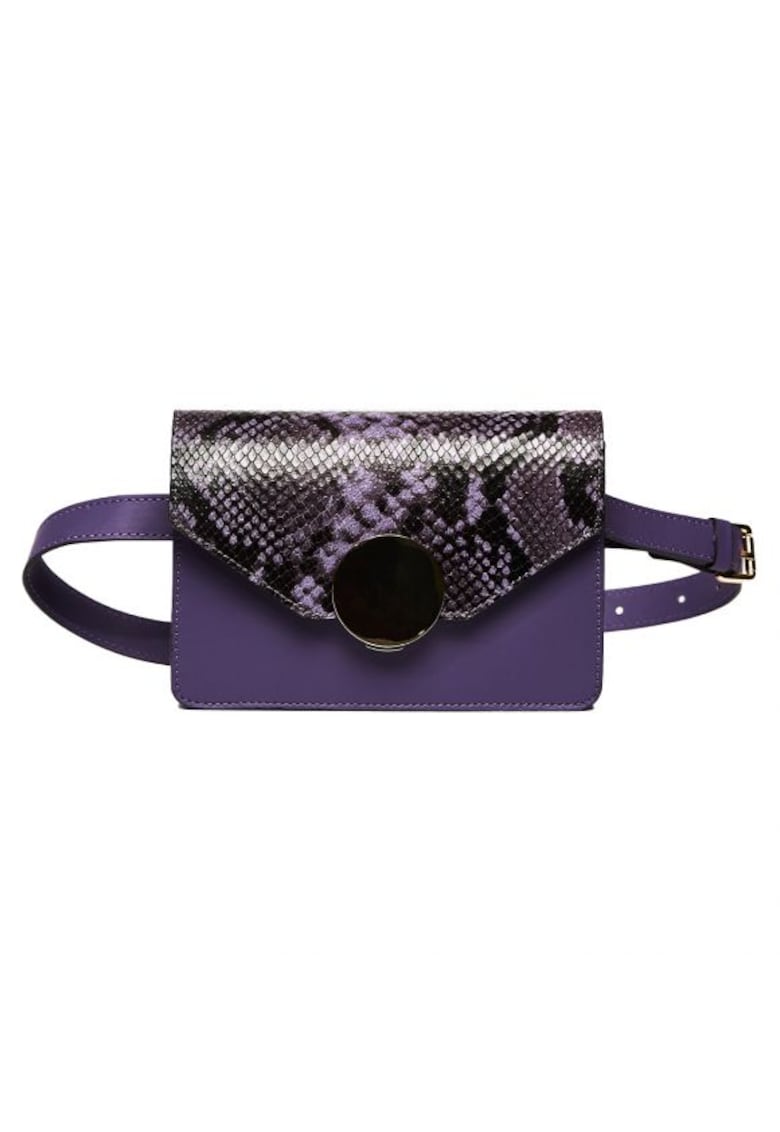 Geanta dama piele - Cora - mov - 22x10x15 cm