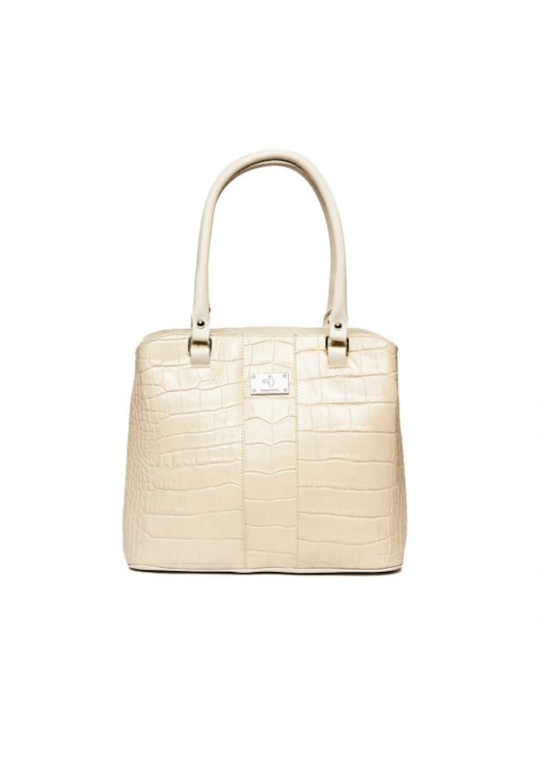 Geanta dama piele - Gerda - bej - 26x12x20 cm