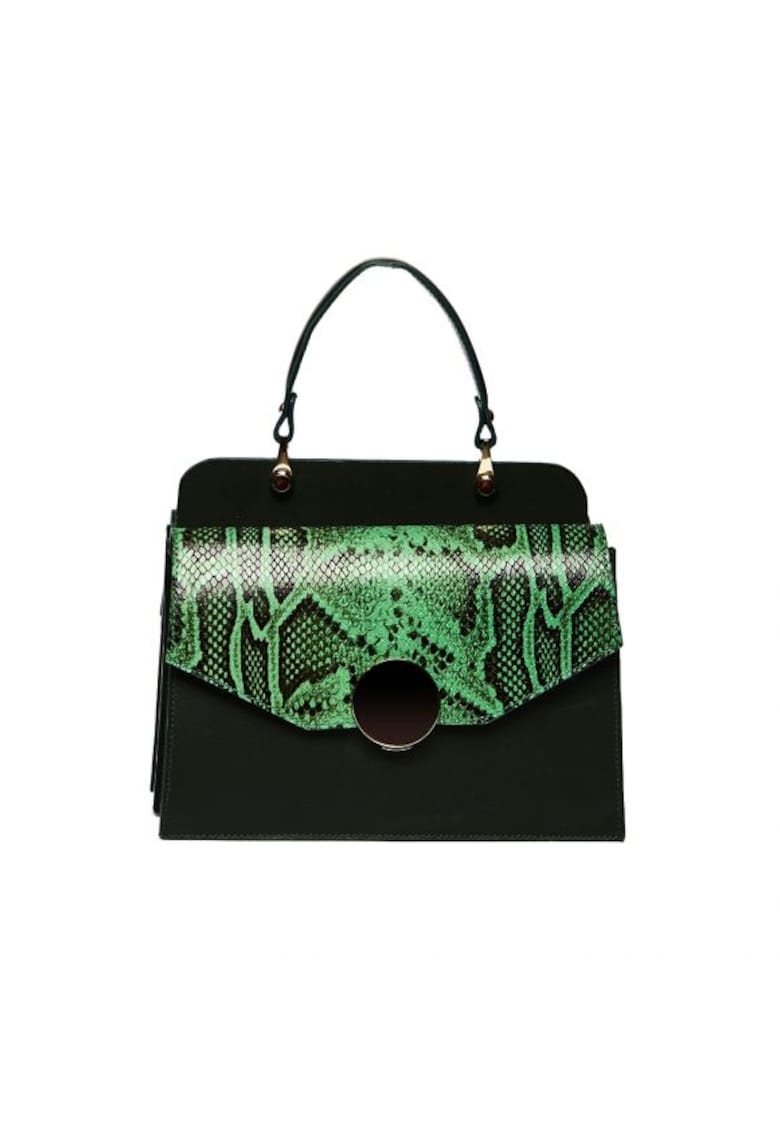 Geanta dama piele - Felicia - verde - 26x12x20 cm