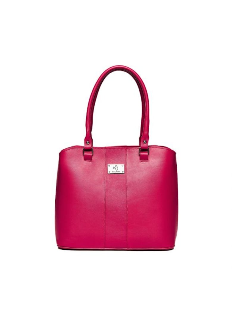 Geanta dama piele - Gerda - fuxia - 26x12x20 cm