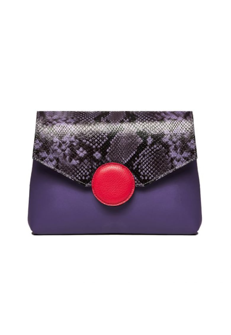 Geanta dama piele - Plic Adriana - mov roz - 32x5x24 cm