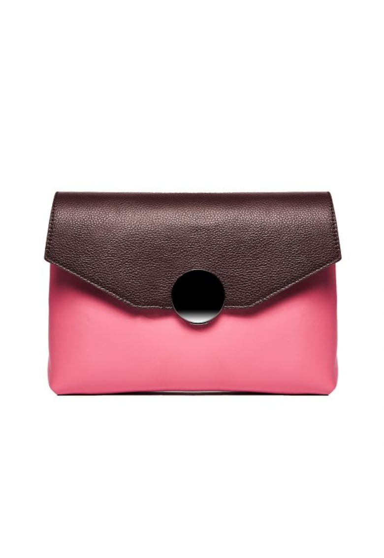 Geanta dama piele -  Plic Adriana - visiniu roz - 32x5x24 cm