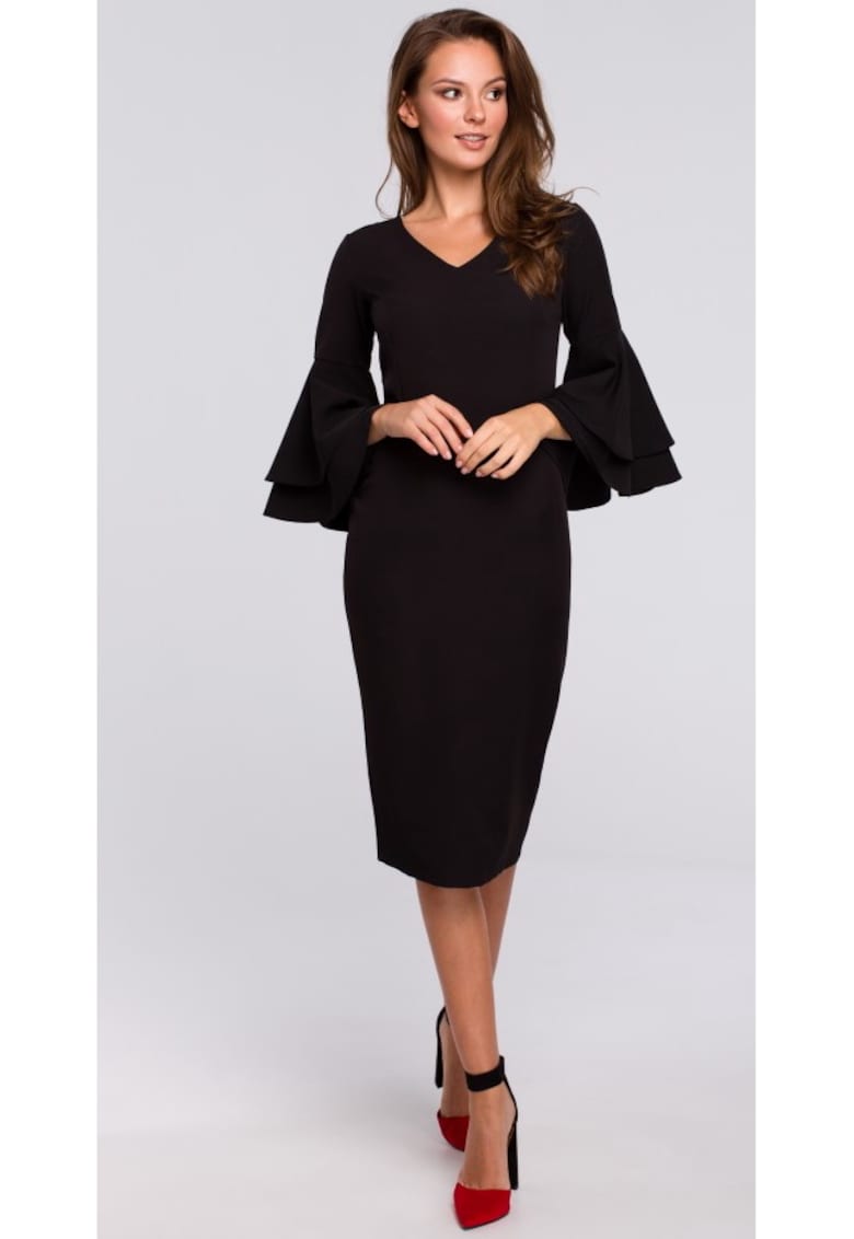 Rochie cu volane la maneci