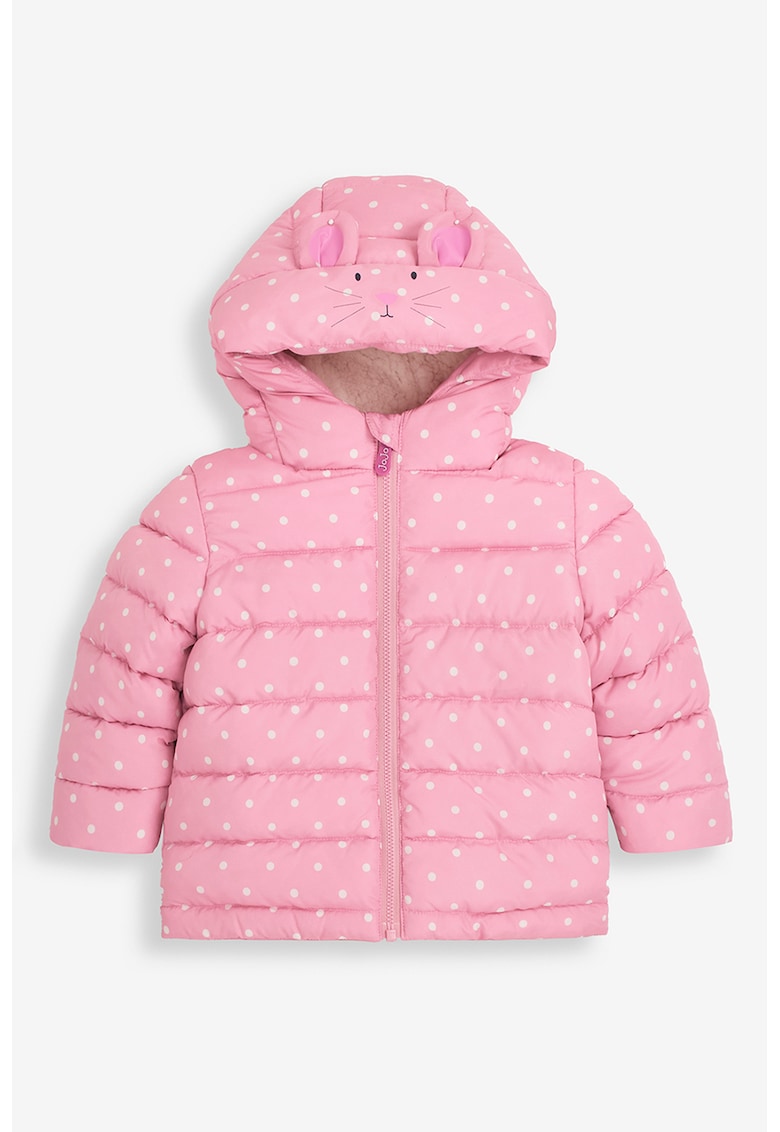 JoJo Maman Bebe Подплатено зимно яке на точки за Момичета JoJo Maman Bebe Подплатено зимно яке на точки за Момичета