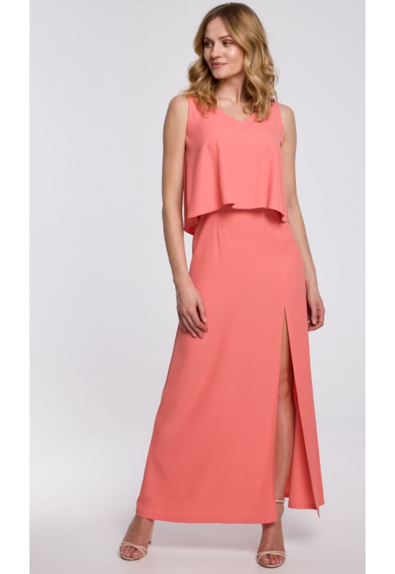 Rochie maxi cu volane