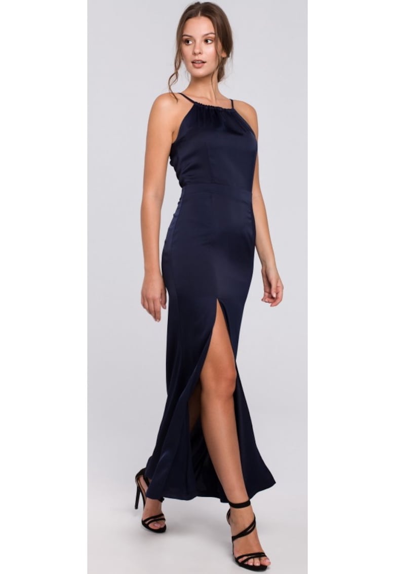 Rochie lunga cu crapatura pana la coapsa