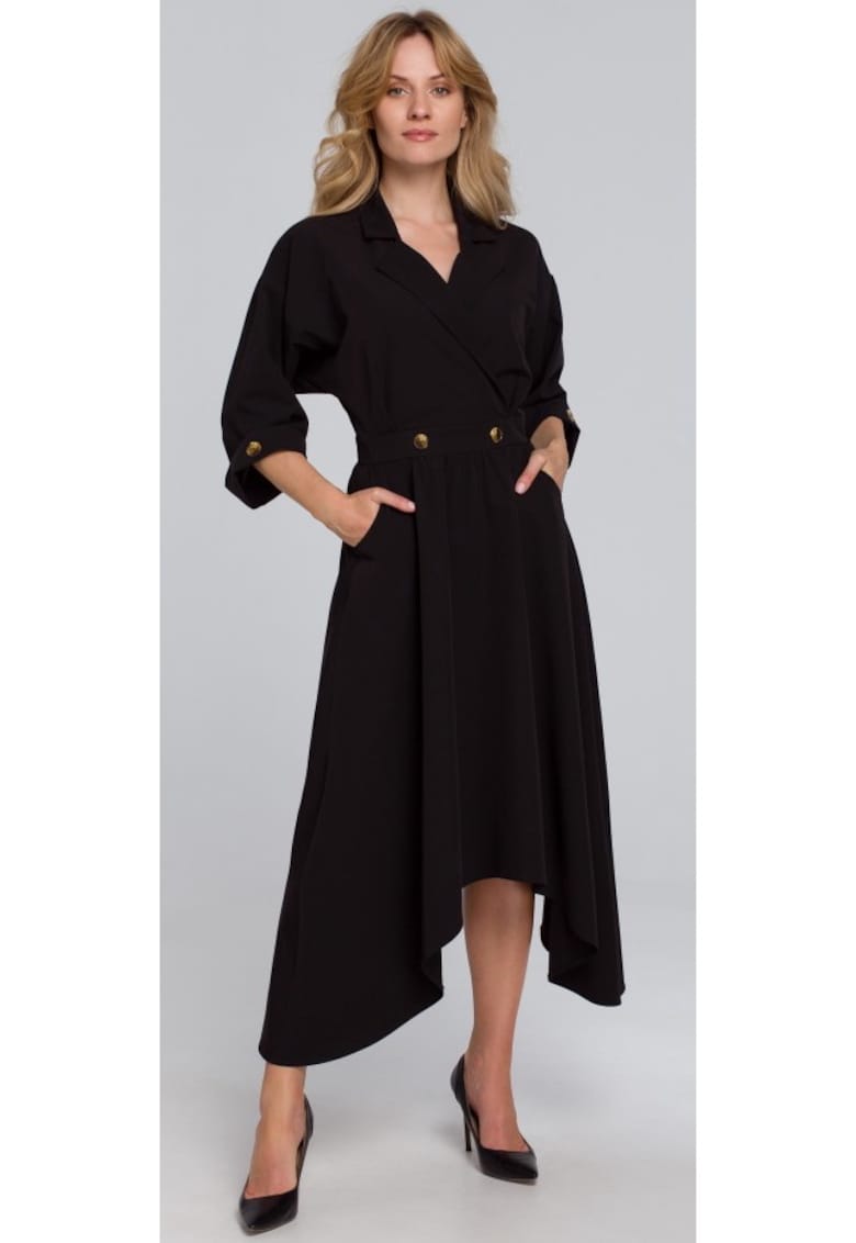 Rochie cu nasturi decorativi - Poliester