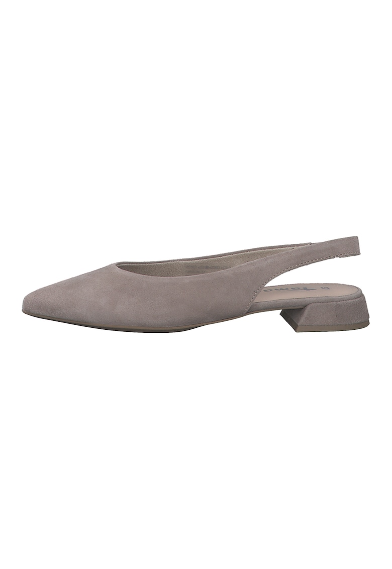 Pantofi slingback din piele intoarsa