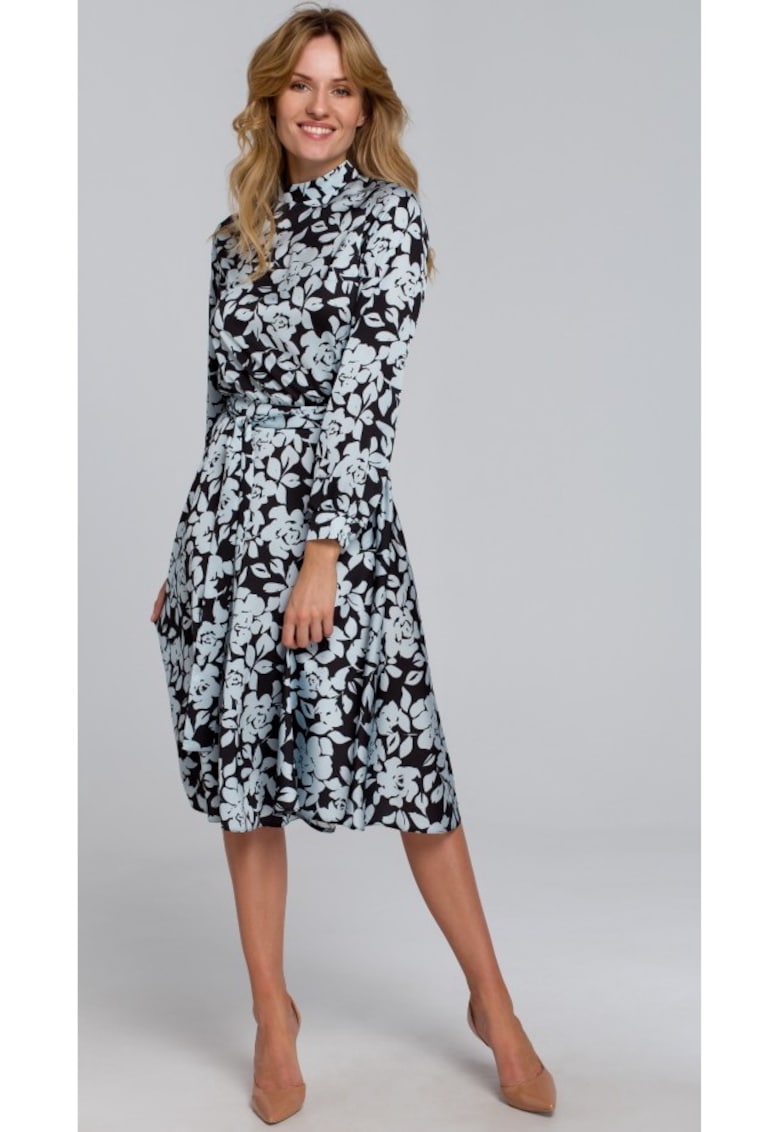 Rochie de dama Model elegant - Poliester - Negru - Albastru