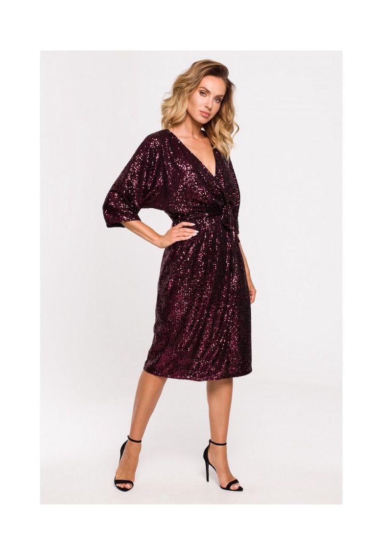 Rochie midi din paiete - Poliester