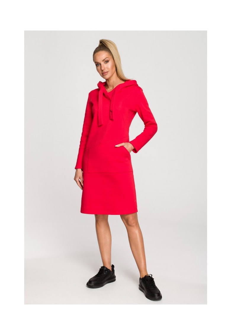 Rochie cu gluga  Bumbac - Ecru