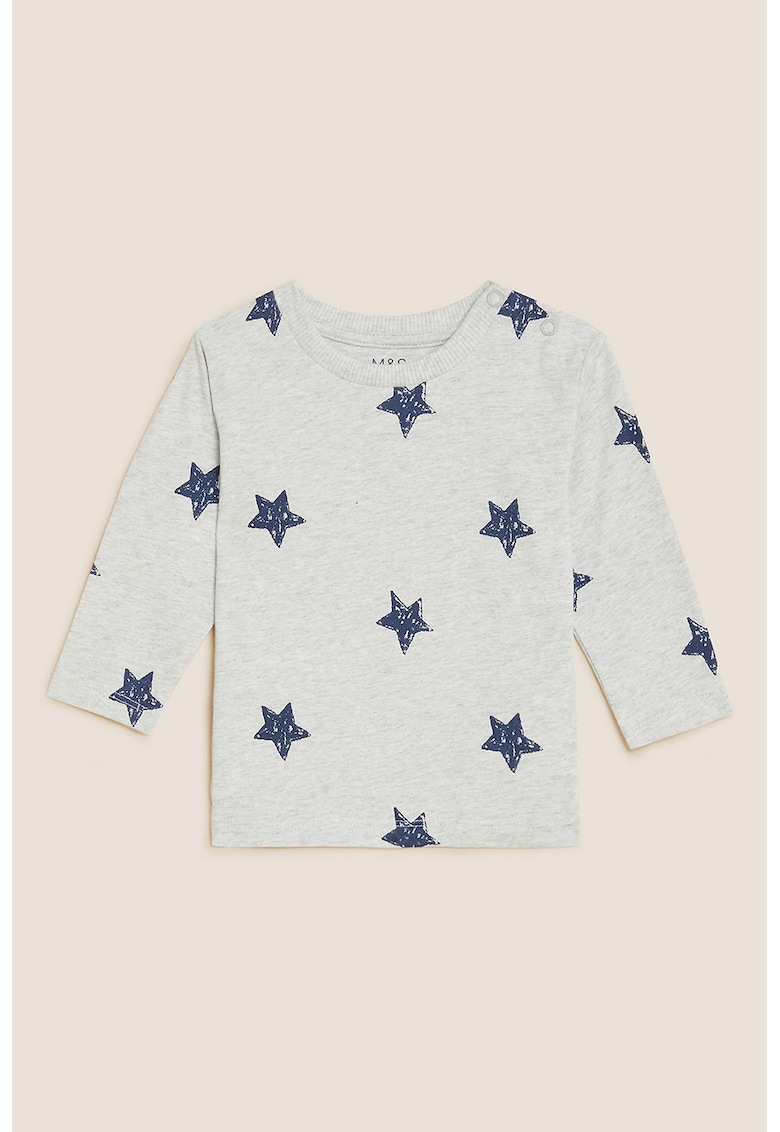 Bluza din bumbac cu model cu stele