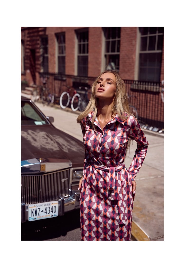 Rochie de dama Cu maneca - Poliester - Elastan - Multicolor3