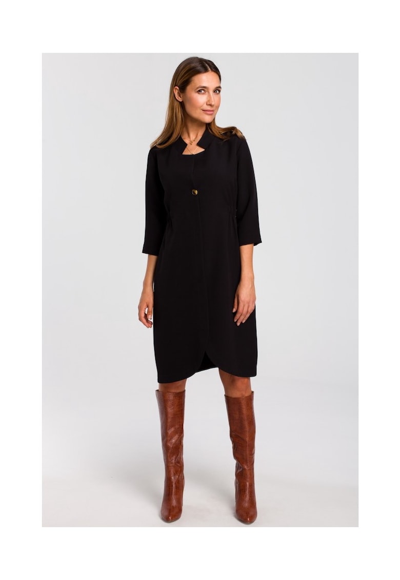 Rochie blazer - Poliester / Elastan - Negru