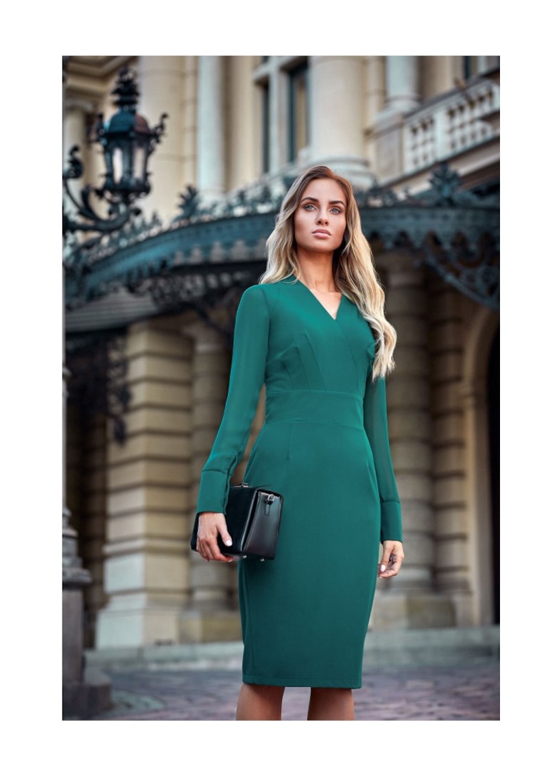 Rochie cu sifon - Poliester/Vascoza