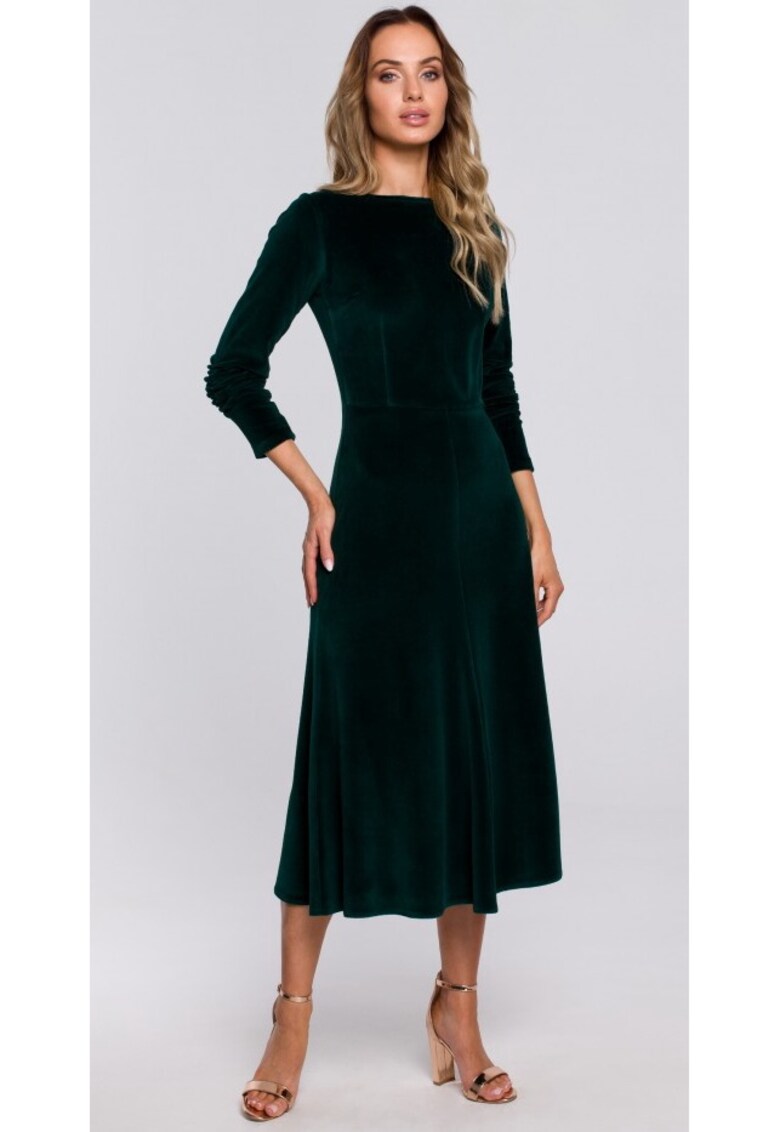 Rochie - Bumbac/Poliester - Verde - Verde