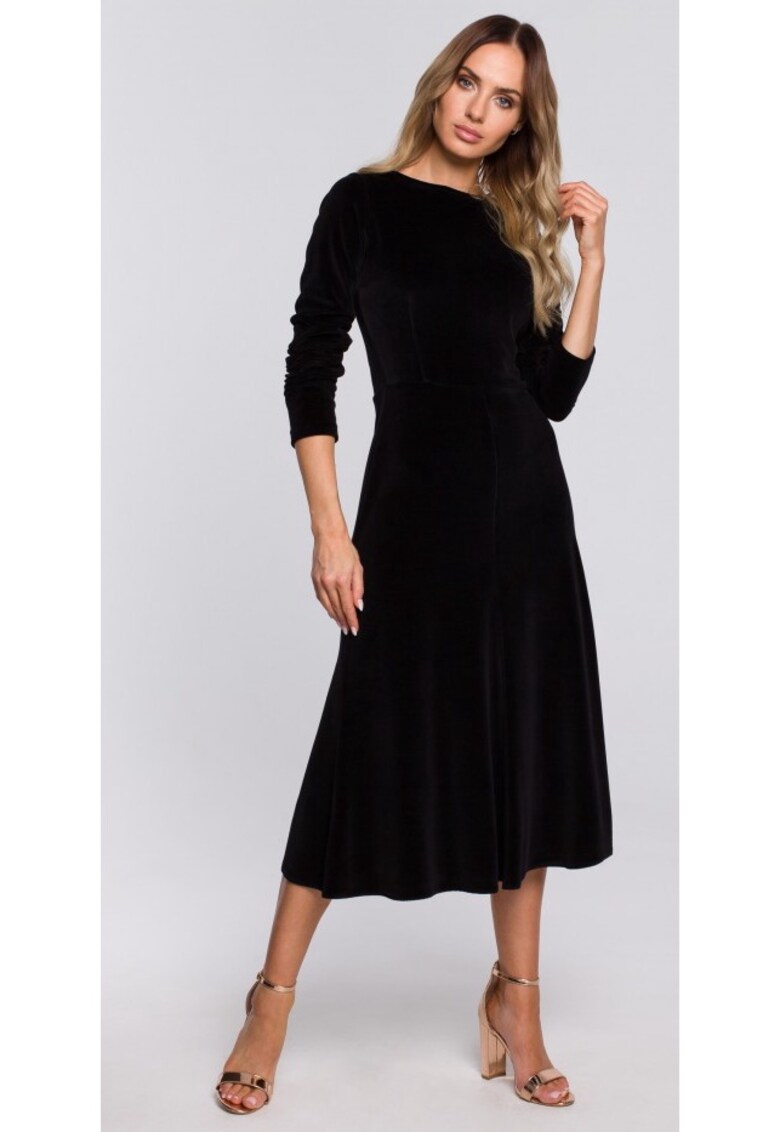 Rochie - Bumbac/Poliester - Verde - Negru
