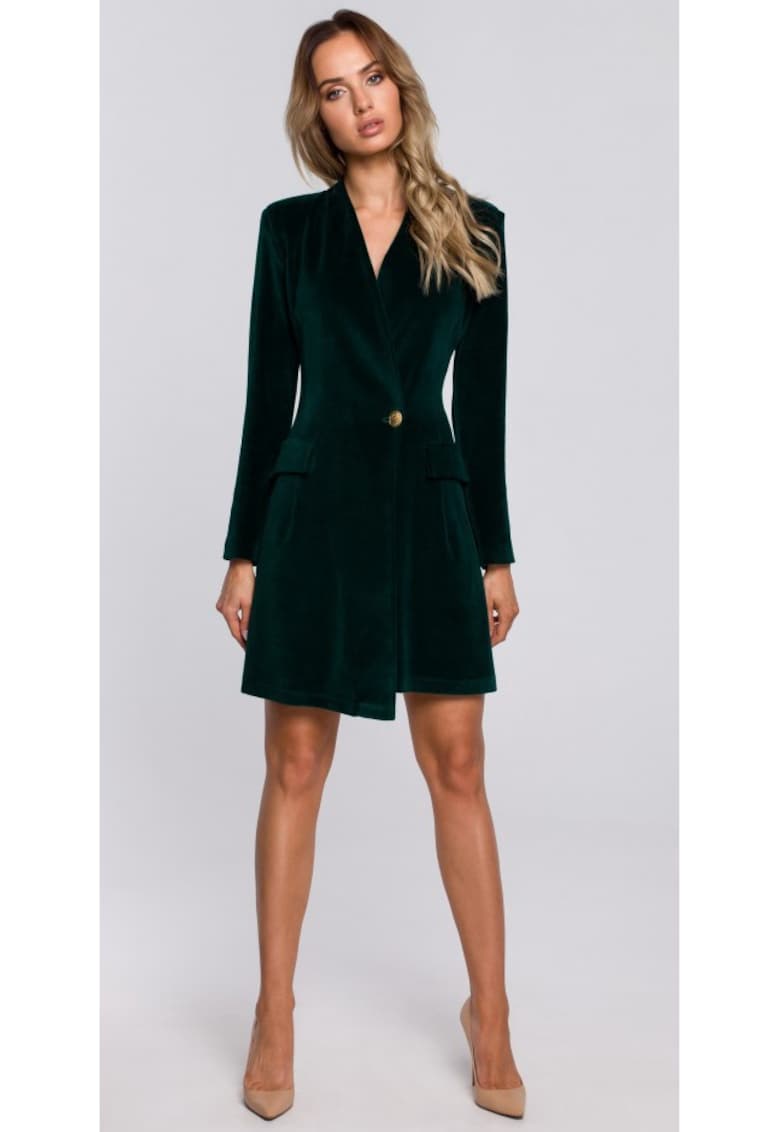 Rochie - Bumbac/Poliester - Negru.