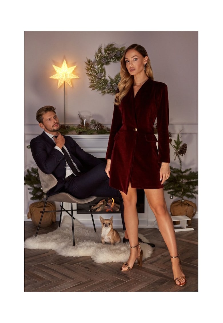 Rochie - Bumbac/Poliester - Negru.