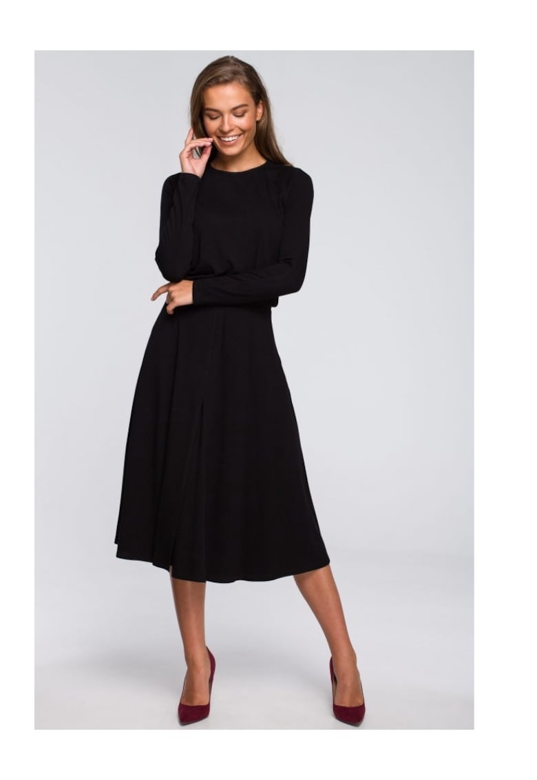 Rochie evazata -  Viscoza - Rosu