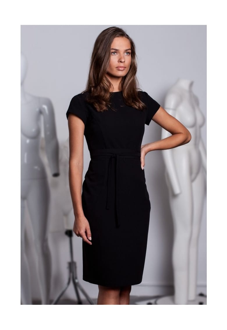 Rochie creion - Poliester - Negru