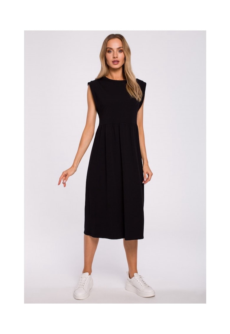 Rochie Bumbac/Elastan - Negru