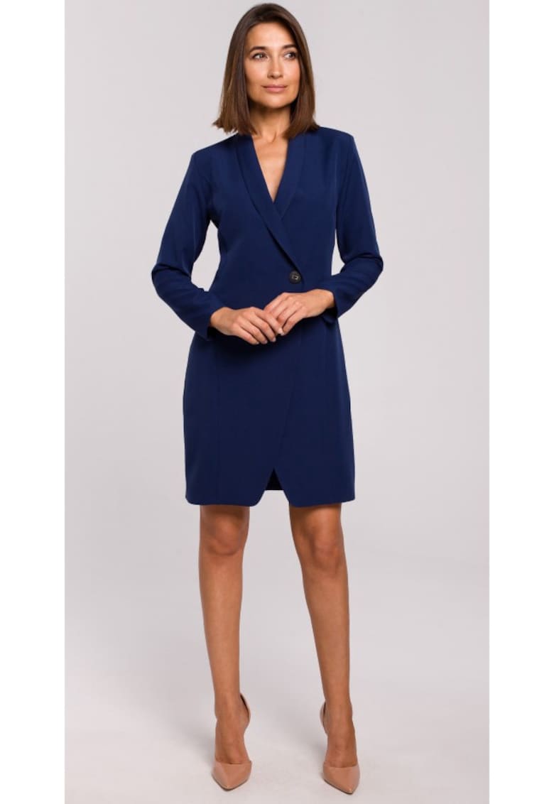 Rochie blazer - Poliester - Alb