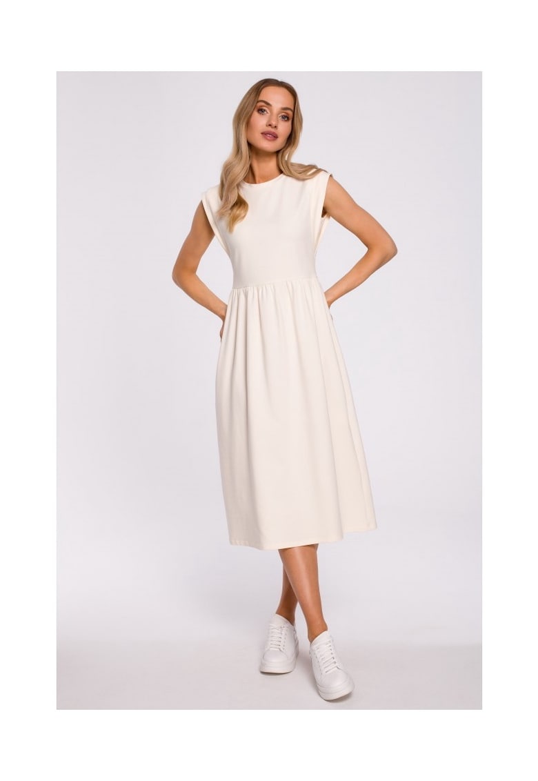 Rochie - Bumbac/Elastan - Alb