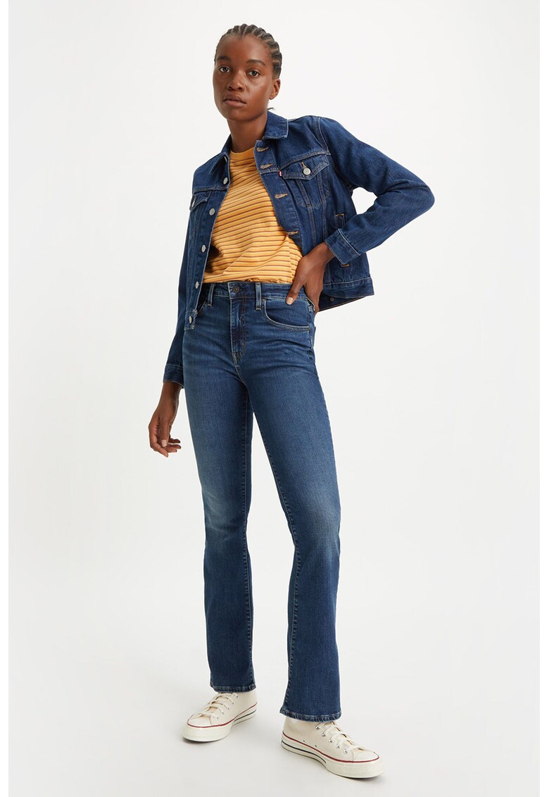 Blugi bootcut cu talie inalta 725 - Maro/Bleumarin