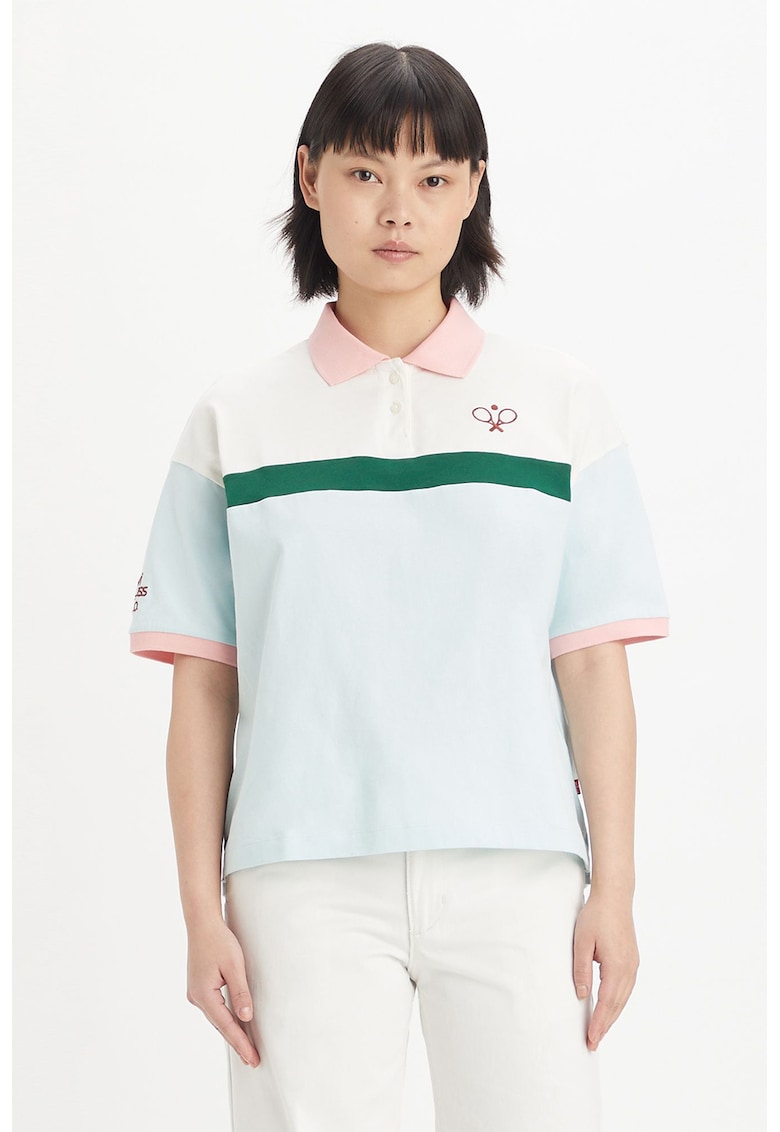 Tricou polo relaxed fit