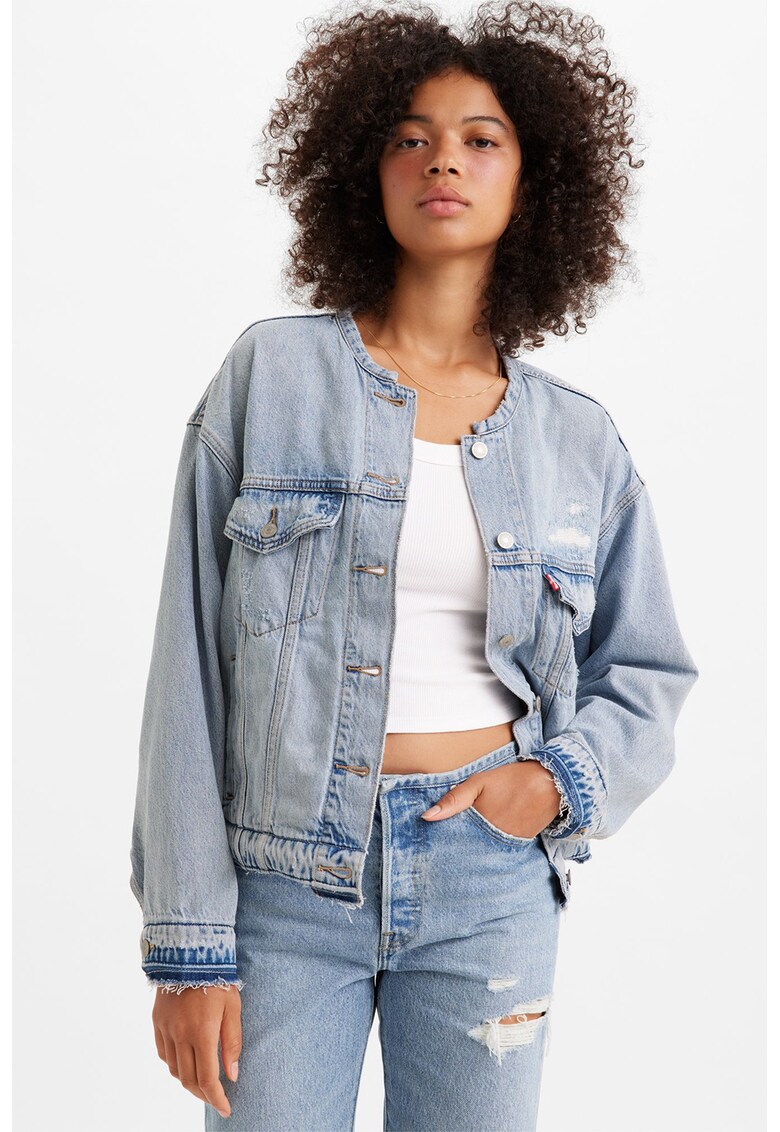Levis Дънково яке с овално деколте за Жени Levis Дънково яке с овално деколте за Жени