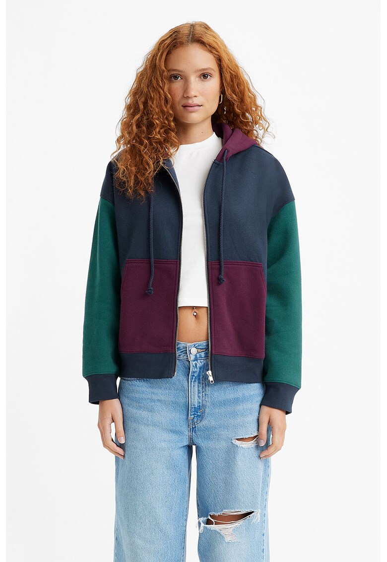 Levis Худи с цветен блок и цип за Жени Levis Худи с цветен блок и цип за Жени