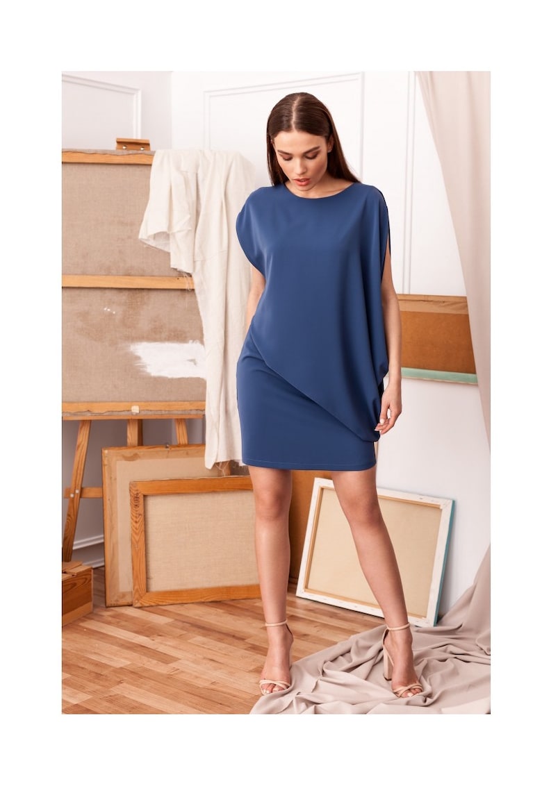 Rochie dama - Poliester/Elastan - Albastru