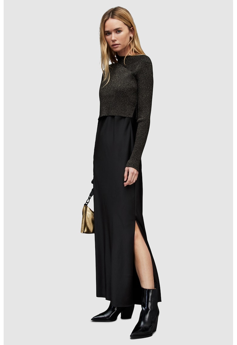 AllSaints Среднодълга рокля Studio с дизайн 2 в 1 за Жени AllSaints Среднодълга рокля Studio с дизайн 2 в 1 за Жени