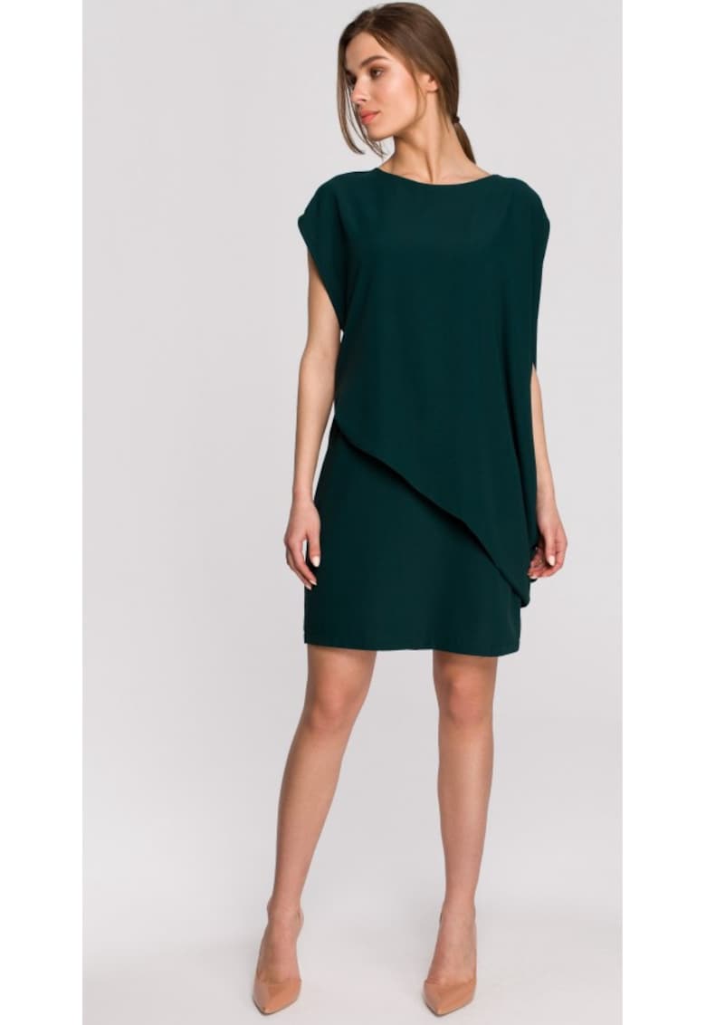 Rochie dama - Poliester/Elastan - Verde inchis